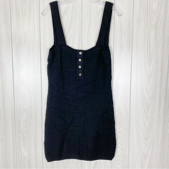 Free People Beach | Black Short & Sweet Mini Dress Size Medium - Picture 3 of 12